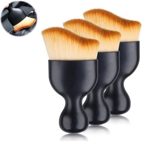 Pinceaux Nettoyage Voiture, Brosse à Détails Automatiques, Automatique de Voiture DétailBord/Bouches Daération/Intérieur, 3 Pcs (1/4)