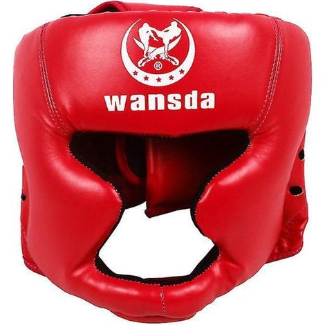 Roter Schutzhelm für Training, Kickboxen und Sparring. (1/5)