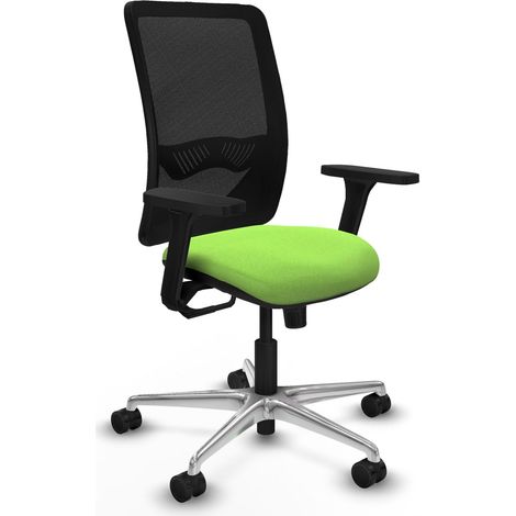 Chaise de bureau piqueras y crespo Zulema noir aluminium maille (1/2)