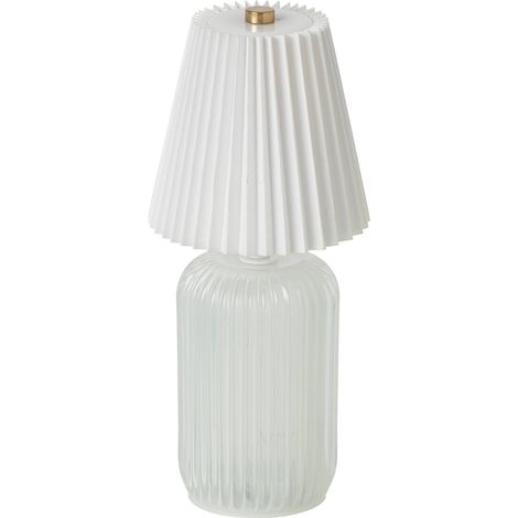 Lampe de table en verre blanc cassé - blanc cassé (1/5)