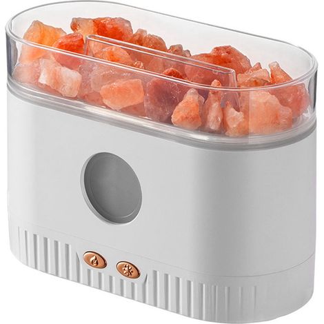 Diffuseur d'arômes en cristal de sel 200 ml, lampe de sel automatique à brancher sur USB, diffuseur d'huiles essentielles pour chambre ou bureau (1/4)
