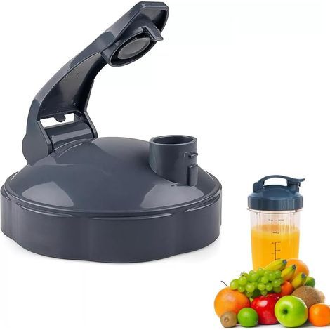 Klappdeckel mit Gummidichtung für 32/61/530-ml-Becher, kompatibel mit Nutribullet 600W und 900W, grau
