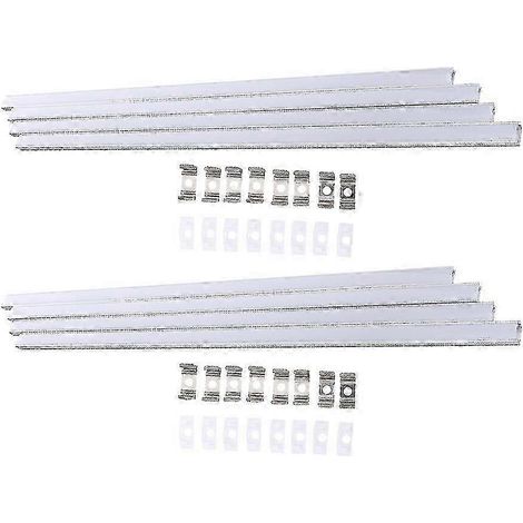 Kit de 8 boîtiers en aluminium en forme de U pour canal LED protection (1/5)