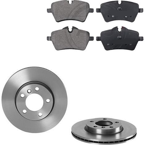 KIT FRENI ANTERIORI compatibile con MINI PACEMAN (R61) - DISCHI + PASTIGLIE OEM: P 06 086 / 18148 , 18149 /SOSTITUZIONE DIRETTA/BASSA POLVERE/SILENZIOSO