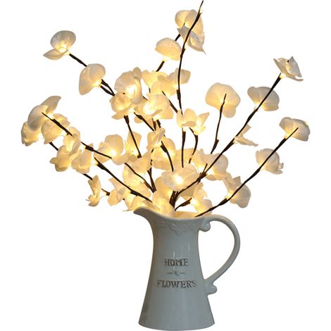 Branche Lumineuse LED Phalaenopsis Décorative pour Intérieur, Fêtes de Noël et Décoration Scénique (1/5)