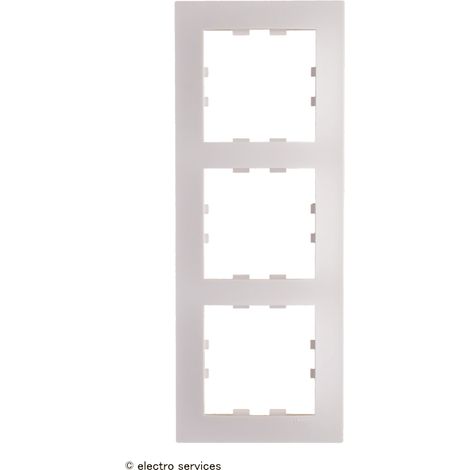 Plaque Kallysta pop verticale 3 postes Finition: Blanc