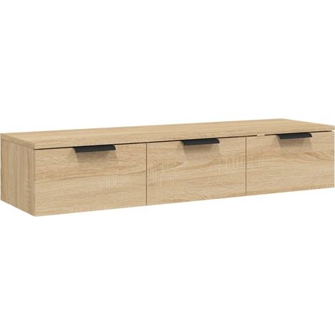 Wall Cabinet Sonoma Oak 102x30x20 cm Engineered Wood vidaXL
