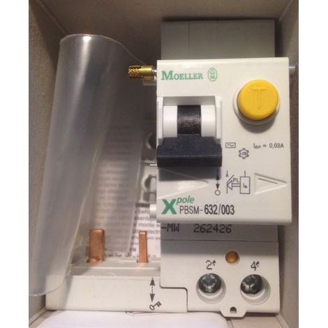 Moeller PBSM-632/003-MW - 262426 - Differential Block 63A - 30mA - 2poles
