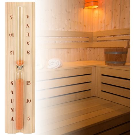 Horloge Sablier en Bois Résistant à la Chaleur pour Sauna et Spa - Minuterie de Sable Précise (1/5)