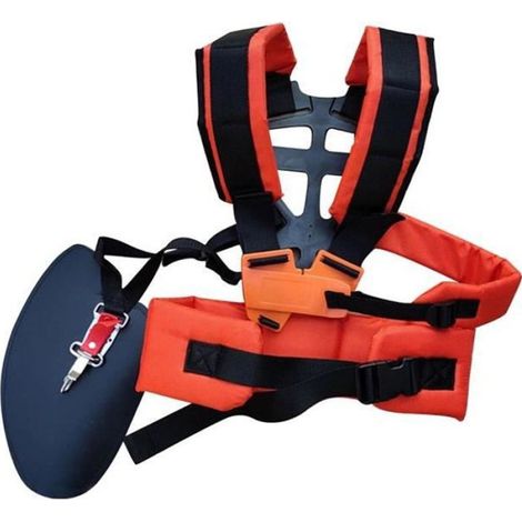 Harnais double sangle antidérapant pour débroussailleuse - ceinture de support épaule (pour tondeuse électrique) (1/2)