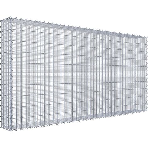 Gabion à mailles très fines 200 cm x 100 cm x 20 cm – Maille 5 x 10 cm pour gravillon – Type de fermeture spirale – Made in Germany – Gabiona (1/3)