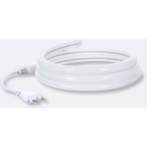 LEDKIA – Ruban LED néon dimmable 220V jaune semi-circulaire 180º 7,5W/m IP67 pour éclairage extérieur – Découpe tous les 100 cm – Dimming TRIAC