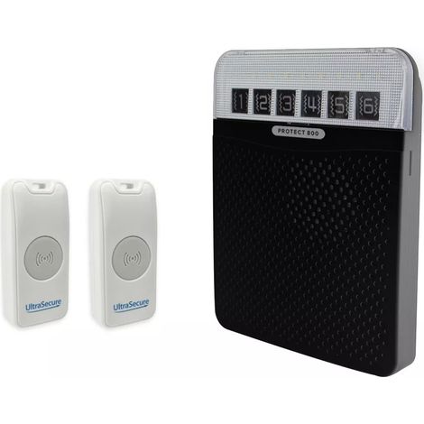 Double sonnette 800 mètres sans fil - bouton autonome IP56 résistant & carillon longue distance (PROTECT 800) (1/3)
