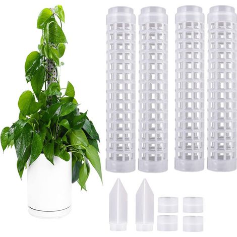 Les tuteurs en plastique recouverts de mousse peuvent être combinés pour former des supports pour plantes et des supports pour plantes grimpantes en pot, à l'intérieur comme à l'extérieur.