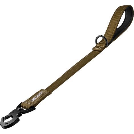 Hundeleine – Reflektierendes Nylon – Gepolsterter Griff – Kontrolltraining für mittelgroße bis große Hunde – Braun – 52 x 2,5 cm (1/5)