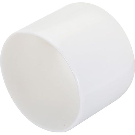 QUARKZMAN 4Pcs Embouts en Caoutchouc de 40mm de Diamètre Intérieur pour Tubes Ronds en Vinyle, Capuchon de Boulon, Protecteurs de Filetage, Blancs (1/3)