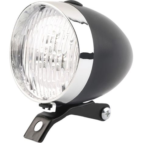 Phare de vélo 3LED vélo lumière vélo VTT rétro phare éclairage lumière batterie vélo lumière noir (1/2)