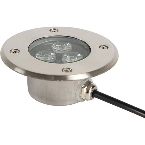 Projecteur LED Encastré Extérieur IP68 Acier Inoxydable Étanche 12V 3000K Blanc Chaud Pour Jardin Terrasse Trottoir (1/5)