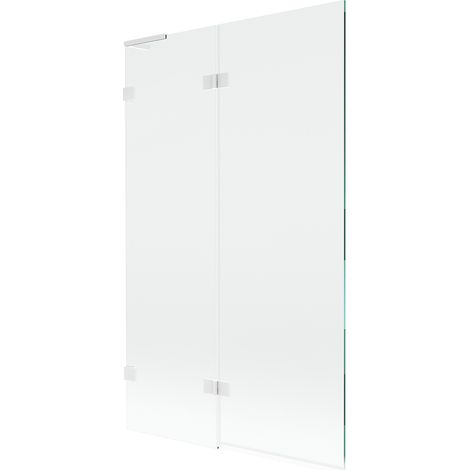 Mexen Lunar L mampara de baño de 2 paneles izquierda 110 x 150 cm, transparente, blanco - 897L-110-100-20-00-L (1/5)