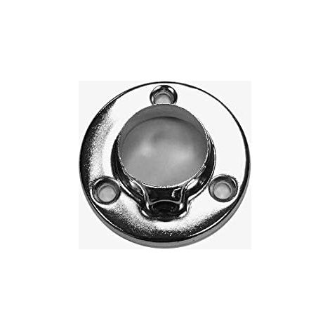 Lot de 24 douilles pour tige de garde-robe CP chromées 19 mm avec vis de maintien (1/2)