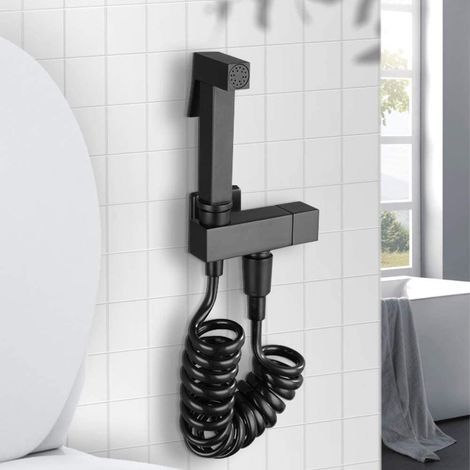 Ducha de mano para bidé – Cabezal de cobre – Manguera telescópica – Soporte de latón – Válvula G1/2 – Limpieza de pañales y mascotas (1/5)
