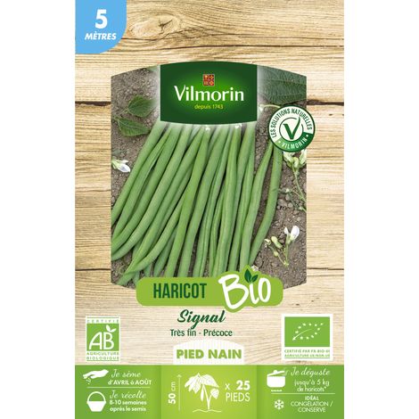 Graines de Haricot Nain vert SIGNAL BIO - 5 metres (1/3)