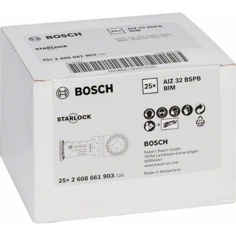 Hoja sierra oblicua, ref. Bosch : AIZ 32 BB, calidad de Hoja de sierra BiM, dimensiones 32 x 40 mm, utilización : para madera dur