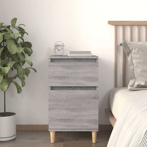 Bedside Cabinet Grey Sonoma 40x35x70 cm vidaXL