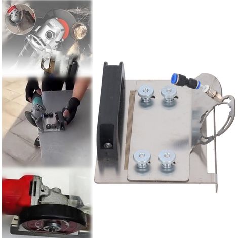 Support pour meuleuse d'angle pour carrelage, chanfrein à 45°, en acier inoxydable, réglable, pour la découpe de céramique et de pierre. (1/5)