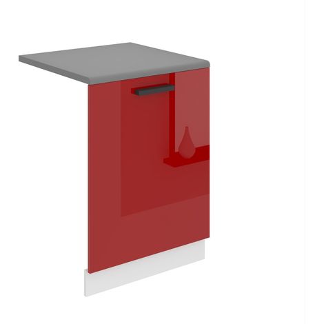 BELINI Habillage de Porte Lave Vaisselle Meuble Lave Vaiselle I Accessoire pour Lave-Vaisselle Cuisine 1,6 x 60 x 71,5 cm I Couleur: Rouge très Brillant