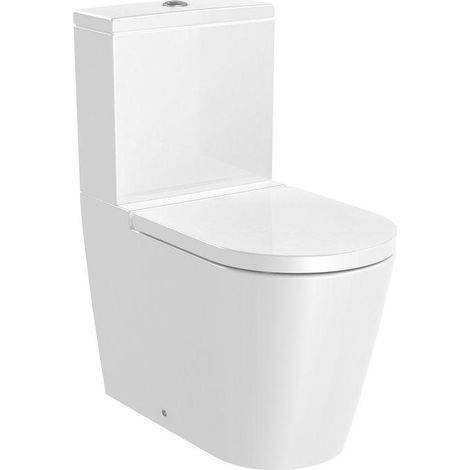 ROCA INSPIRA ROUND Rimless Inodoro Completo Blanco Brillo - ref: A342526000+A34152000+A80152200B (1/2)