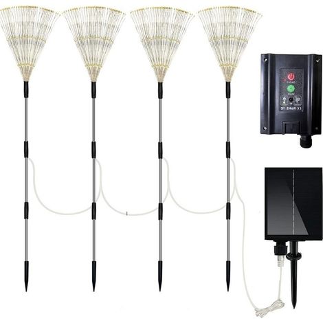 A set of 5 lamps decorative solar, includes of lamps of patio, of lamps of garden and of the lamps colored 120 bulbs LED remote 8 modes lighting sealing IP65 (1/5)