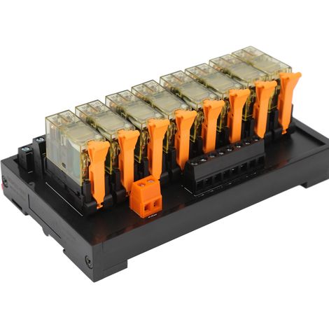 Module de commande de relais, carte de contrôle pour automate programmable CC, montage sur rail DIN, 8 canaux, 2 NO, 2 NC, BEM2S-8MZ (1/5)