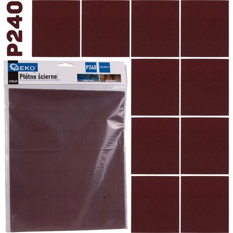 Tela de lija - hoja de 230x280 mm P240 (10/500) (1/3)
