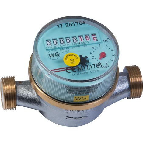 Zwischenzähler ohne Verschraub 1/2'', Warmwasser