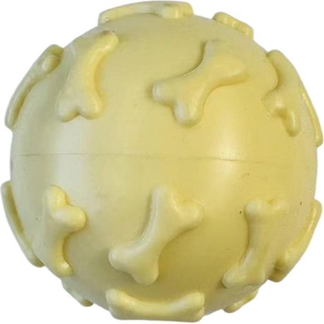 sonore chien balle – Raised Texture résistant aux morsures – pour chiens nettoyage des dents Boredom – JauneB