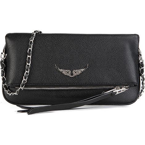 Coocheer – Sac à bandoulière en cuir PU – Doublure nylon – Dureté moyenne à douce – Sac à main avec chaîne – Noir