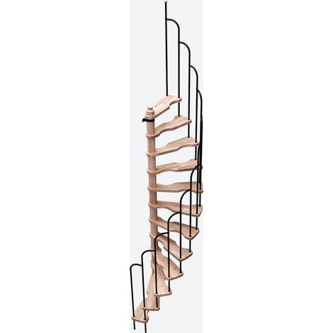 Sogem – Escalier en colimaçon SATURNE 120x60cm hêtre – Praticabilité maximale – Encombrement minimal – Ajustable à droite ou à gauche