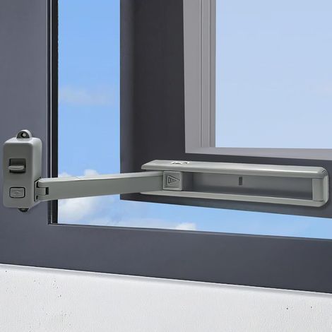 Entrebailleur Fenetre, Entrebailleur Fenetre sans Perçage, Sécurité Fenêtre Enfant, Protection Fenetre Chat, Bloc Fenetre Securite Enfant pour Bloque Fenetre Ouverte (Gris) (1/5)