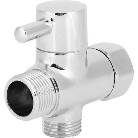 Valve 3 voies, système de douche à rotation stable de conception simple séparateur de bras de douche de remplacement avec joint en caoutchouc pour salle de bain (1/5)