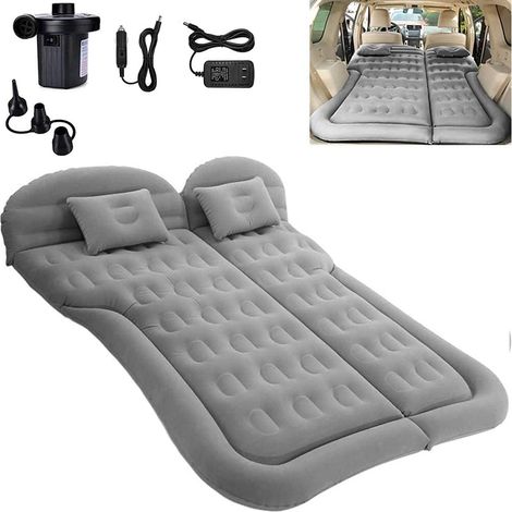Coussin de lit de camping à coussin d'air SUV - Épaississement du lit d'air de voiture avec pompe à air électrique Matelas de couchage portable (1/5)