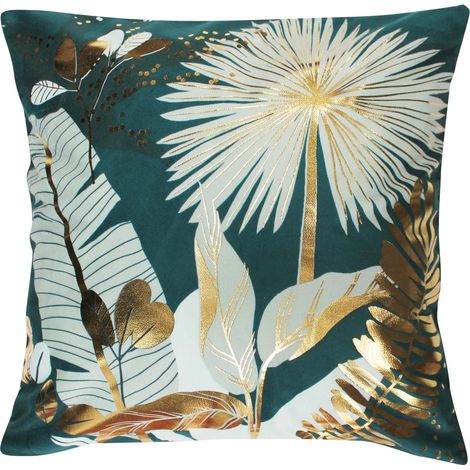 Housse de coussin 40 x 40 cm Feuilles de prusseor vert (1/3)