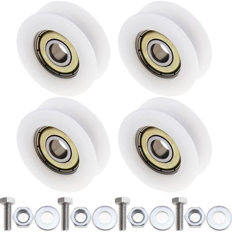 4 Pack Greenhouse Sliding Door Roller, 29mm Diameter for Most Greenhouses, Sliding Doors, Replacement Accessories (1/5)