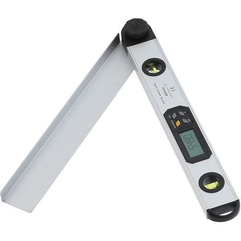 Digitales Winkelmessgerät mit LED-Beleuchtung, 2 Zoll, elektronische Wasserwaage, Winkelmesser, 400 mm, inklusive Tasche (1/5)