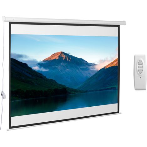 "Pantalla del Proyector Eléctrica Portátil Universal 100"" 4:3 con Control Remoto"