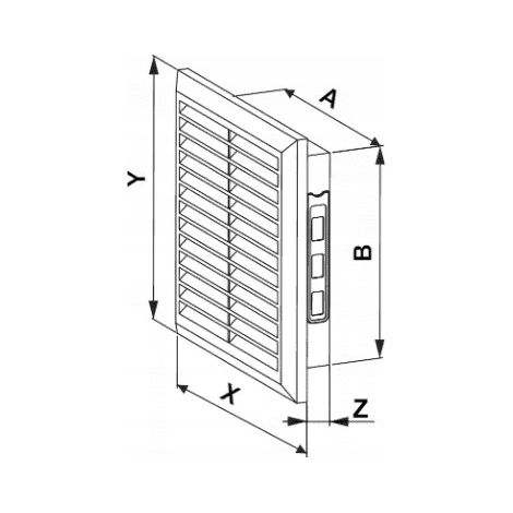 Grille de ventilation noire T40 140x140