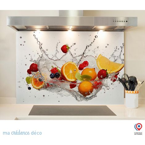 Fond de hotte : Bain de fruits 6 - Verre trempé - 120 cm - 20 cm