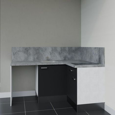 Kitchenette d'angle KA01L-PT avec plan de travail et évier