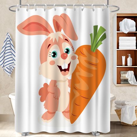 Rideau de bain 180x180 avec 12 œillets cache baignoire pour logement étudiant (1/5)