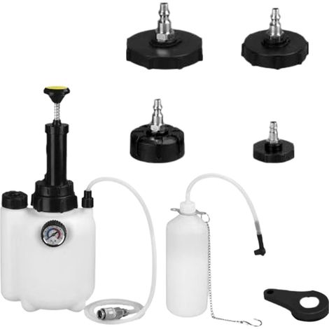 Kit de Purge de Freins,Bouteille De Purge De Frein À Pression Et Changement D'huile 3 litres Outil Remplacement Moteur Monopersonnel pour Mécaniciens Amateurs Et Passionnés (1/5)